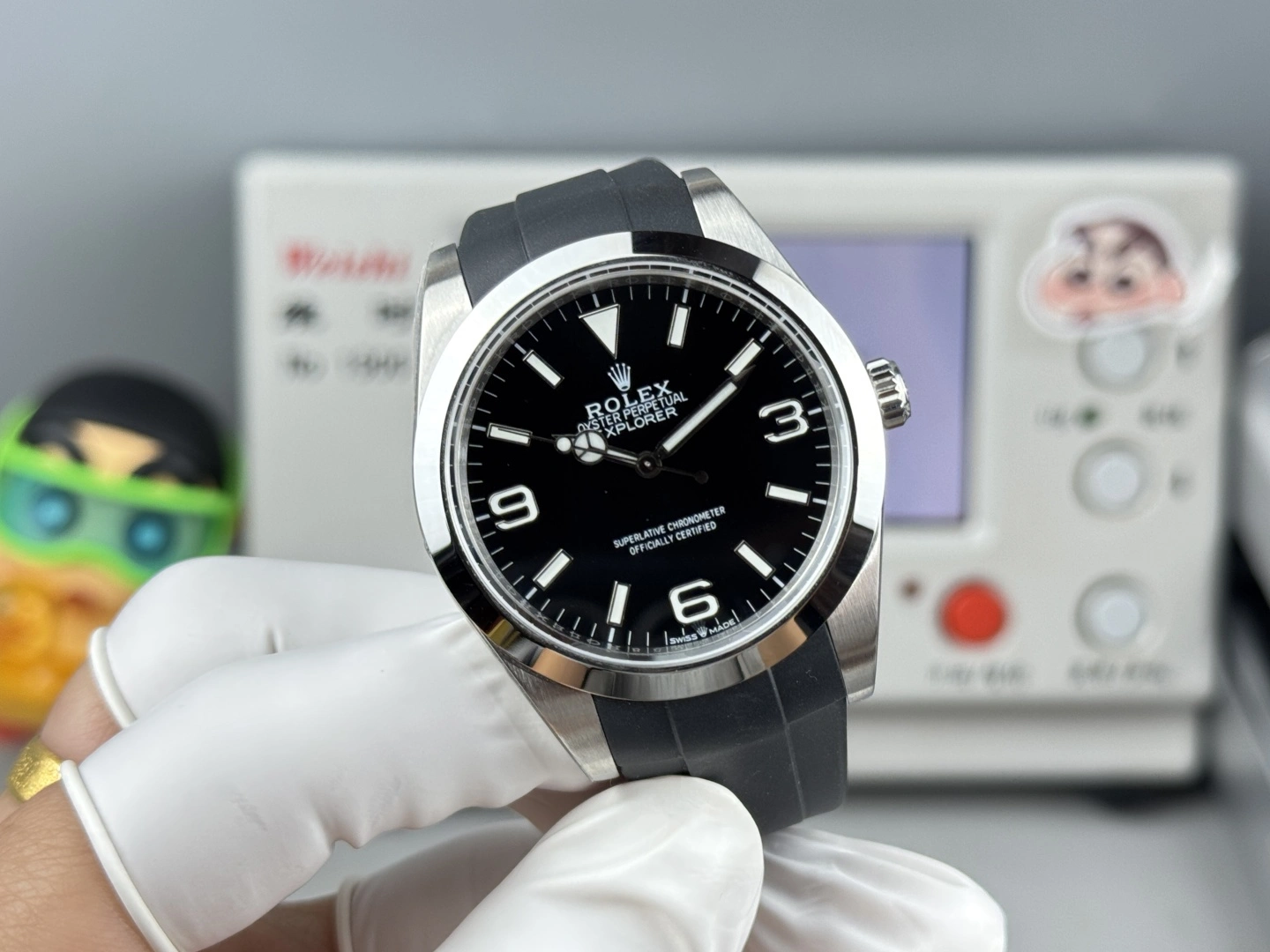 Casual CBD Factory Rolex Explorer 40mm Black “3-6-9” Dial Smooth Bezel Oysterflex Strap (224270 Custom) 1:1 Super Clone – DD3230 Movement 142