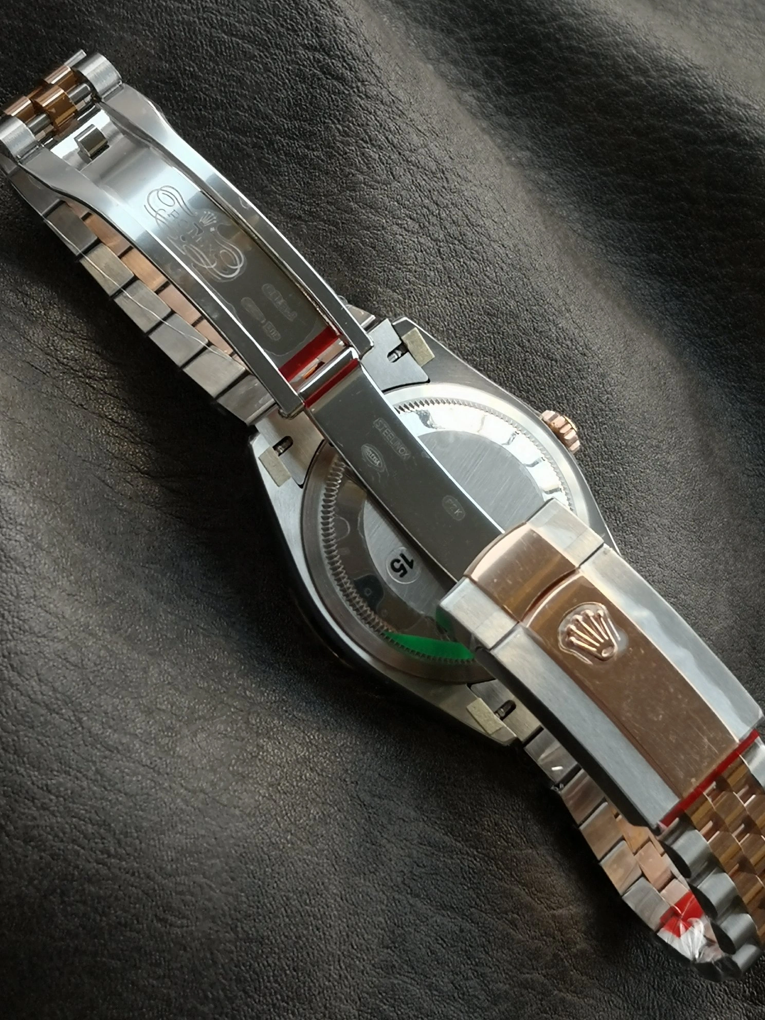 CBD Factory Rolex Datejust 36 Two-Tone Everose Gold Slate Grey Fluted Motif Diamond Dial (126231) 1:1 Super Clone – DD3235 Movement StreetReady 95