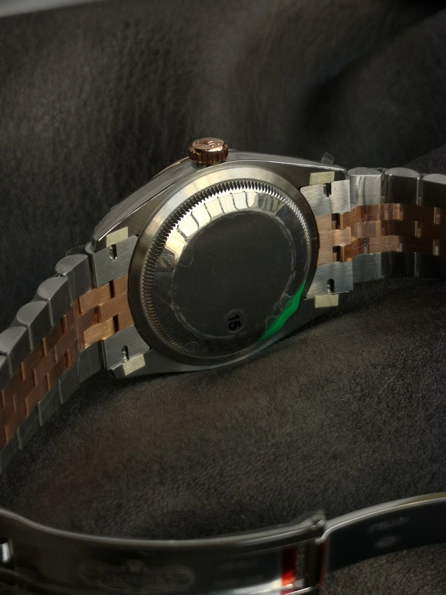 CBD Factory Rolex Datejust 36 Two-Tone Everose Gold Slate Grey Fluted Motif Diamond Dial (126231) 1:1 Super Clone – DD3235 Movement StreetReady 95