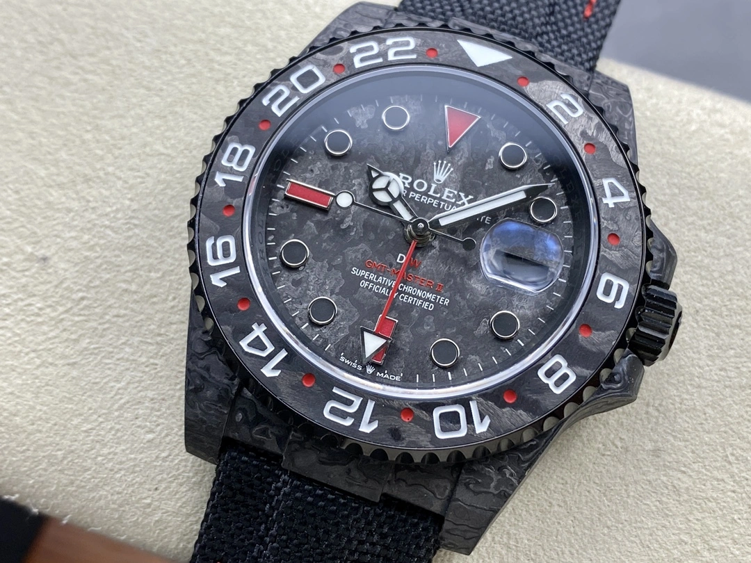 Thermal CBD Factory Rolex GMT-Master II “DiW Carbon” Forged Carbon Fiber (Custom Edition) 1:1 Super Clone – DD3285 Movement 159