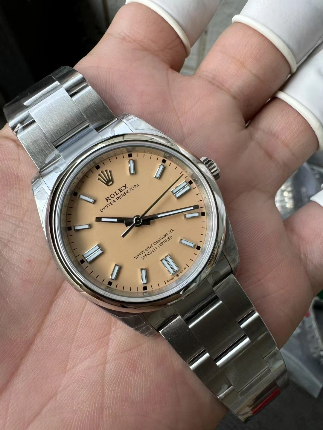 CBD Factory Rolex Oyster Perpetual 36mm Candy Pink Lacquer Dial Smooth Bezel Oyster Bracelet (126000) 1:1 Super Clone – DD3230 Movement Fashionable 177