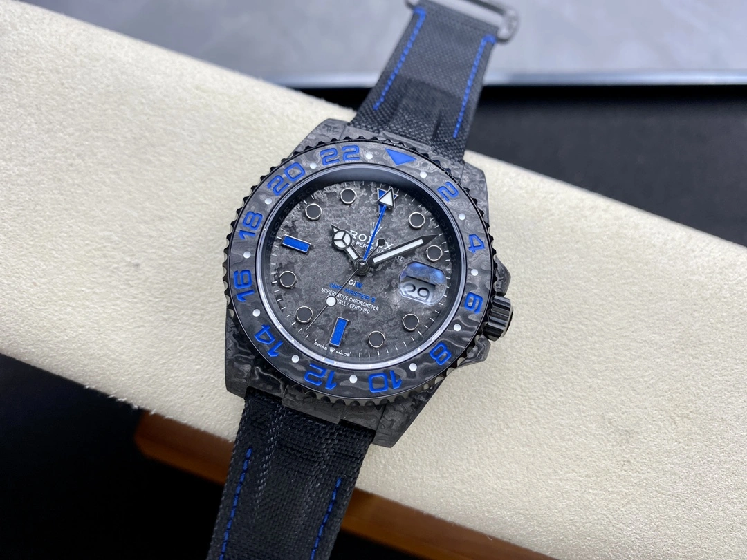 Cozy CBD Factory Rolex GMT-Master II “DiW Carbon Blue” Forged Carbon Fiber (Custom Edition) 1:1 Super Clone – DD3285 Movement 155