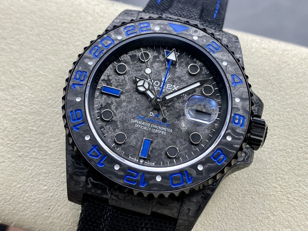 Cozy CBD Factory Rolex GMT-Master II “DiW Carbon Blue” Forged Carbon Fiber (Custom Edition) 1:1 Super Clone – DD3285 Movement 155