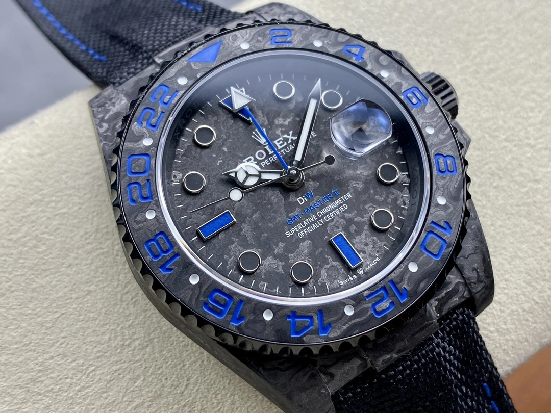 Cozy CBD Factory Rolex GMT-Master II “DiW Carbon Blue” Forged Carbon Fiber (Custom Edition) 1:1 Super Clone – DD3285 Movement 155