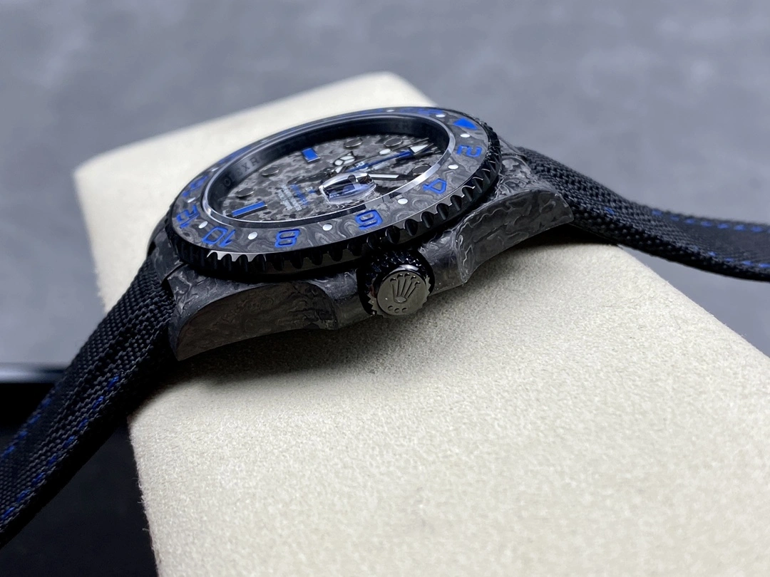 Cozy CBD Factory Rolex GMT-Master II “DiW Carbon Blue” Forged Carbon Fiber (Custom Edition) 1:1 Super Clone – DD3285 Movement 155