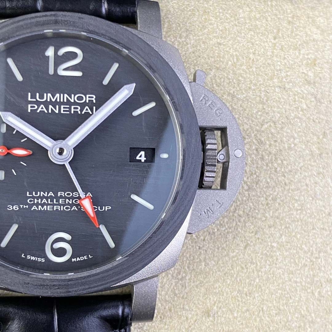 Lightweight CBD Factory Panerai Luminor Luna Rossa GMT 44mm PAM01036 1:1 Super Clone – DDP.9010 GMT Movement 367
