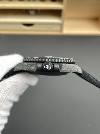 EyeCatching CBD Factory Rolex Submariner Date “DiW Carbon Stealth” Forged Carbon Fiber (Custom Edition) 1:1 Super Clone – DD3135 Movement 196