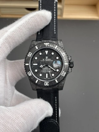 EyeCatching CBD Factory Rolex Submariner Date “DiW Carbon Stealth” Forged Carbon Fiber (Custom Edition) 1:1 Super Clone – DD3135 Movement 196