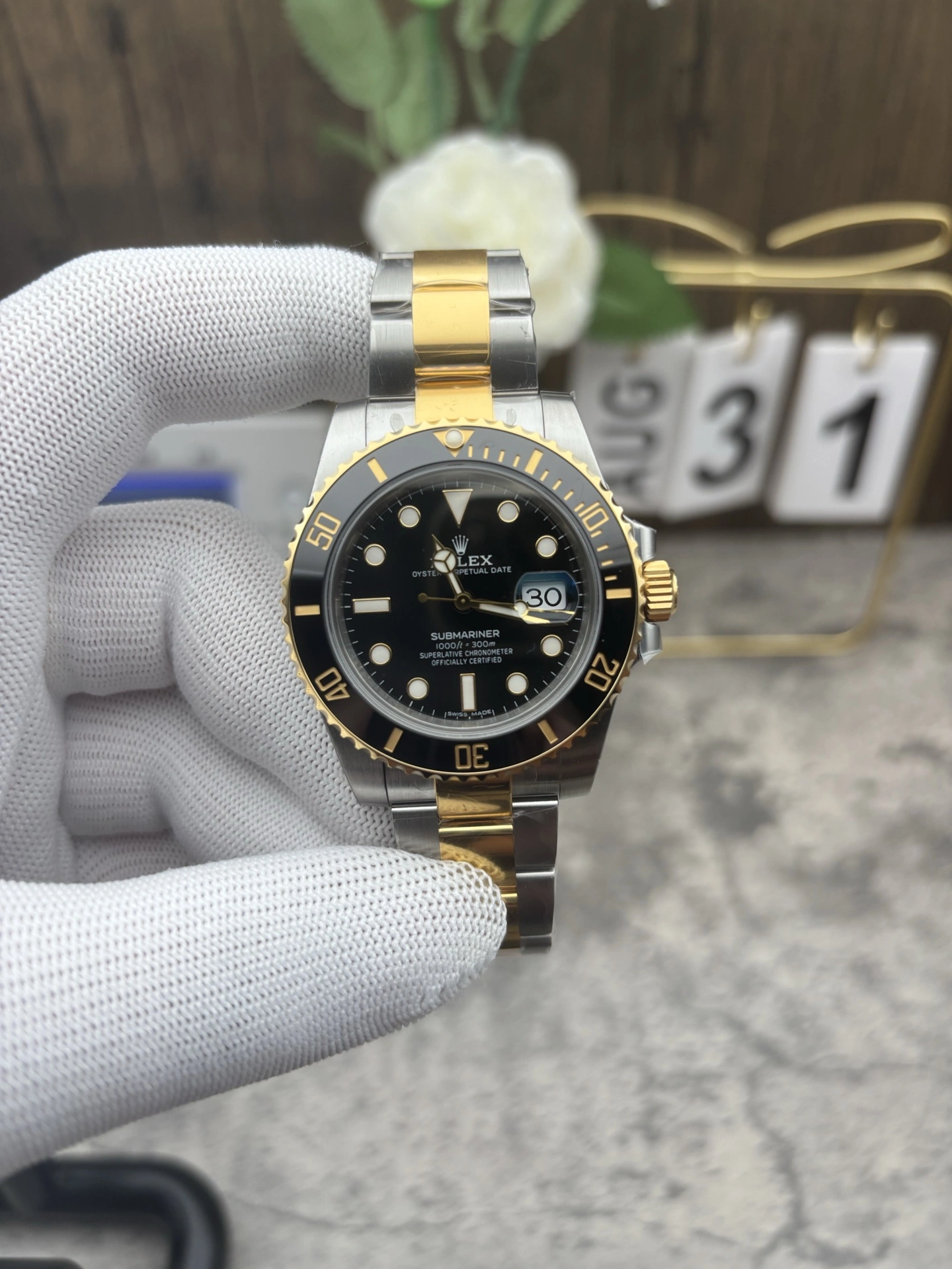 Reliable CBD Factory Rolex Submariner Date “Two-Tone Black” 18K Yellow Gold 40mm (116613LN) 1:1 Super Clone – DD3135 Movement 202