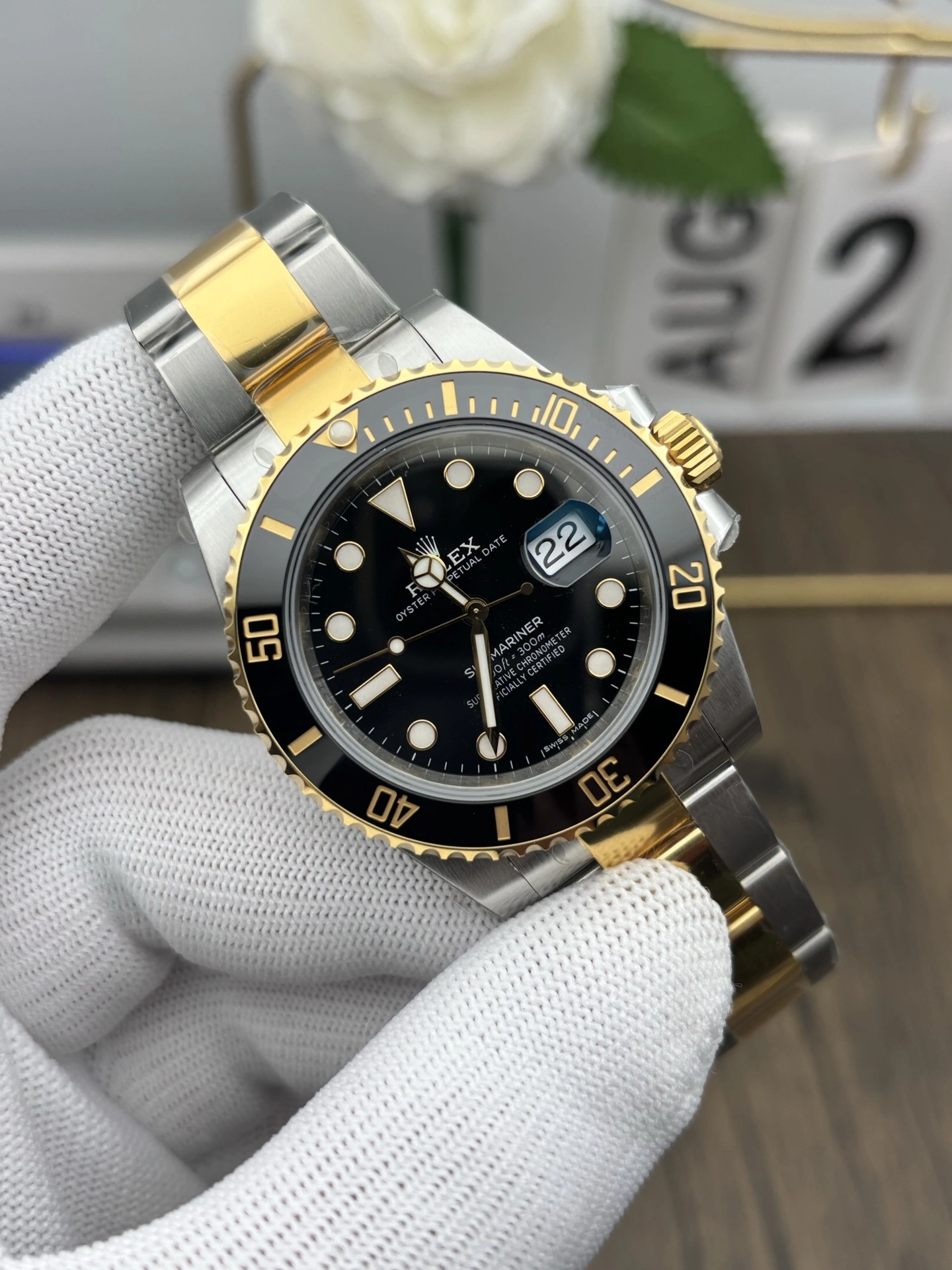 Reliable CBD Factory Rolex Submariner Date “Two-Tone Black” 18K Yellow Gold 40mm (116613LN) 1:1 Super Clone – DD3135 Movement 202