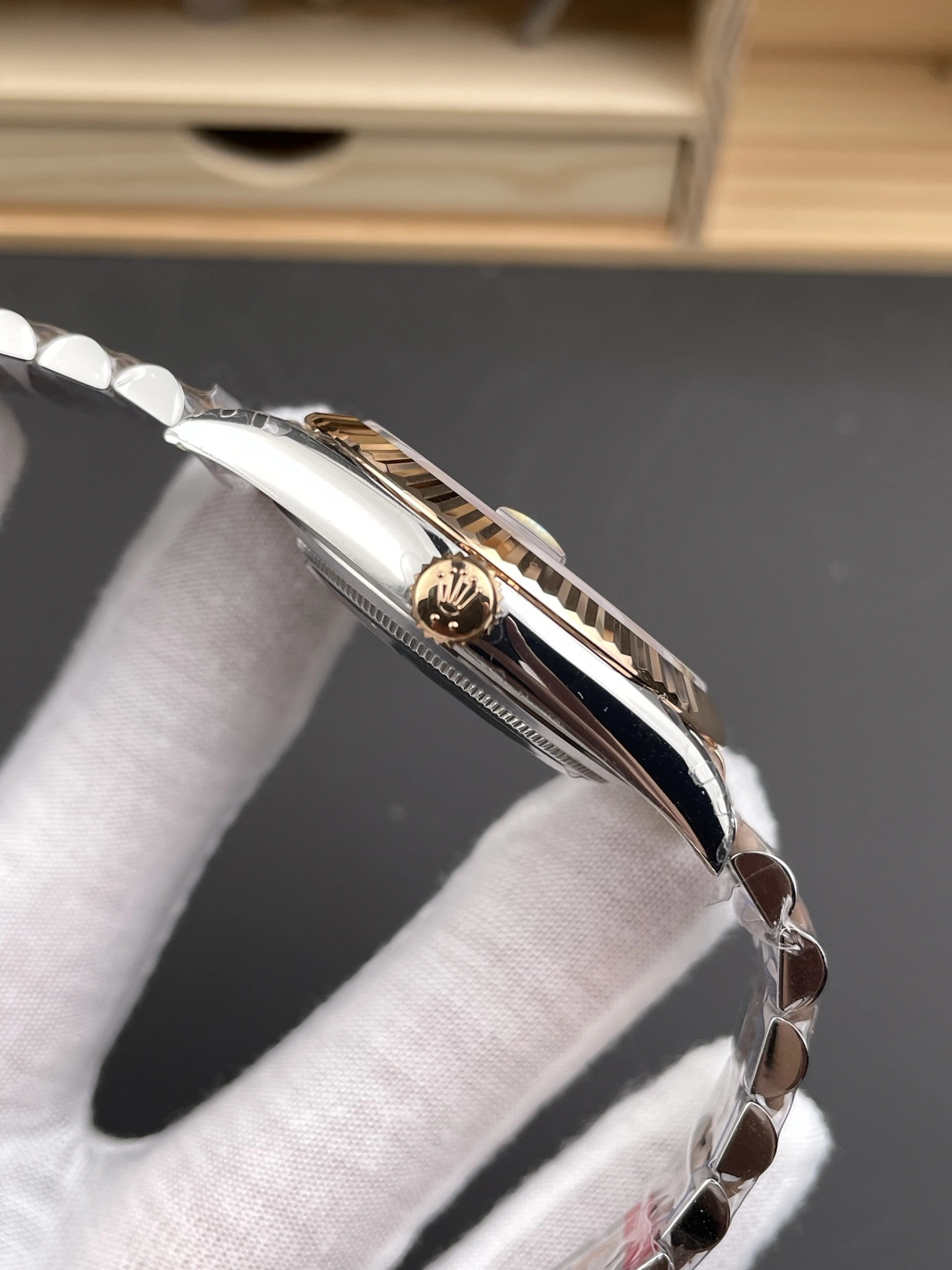 StreetReady CBD Factory Rolex Datejust 36mm Two-Tone Rose Gold Slate Grey”Wimbledon” Dial Fluted Bezel Jubilee Bracelet (126231) 1:1 Super Clone – DD3235 Movement 121
