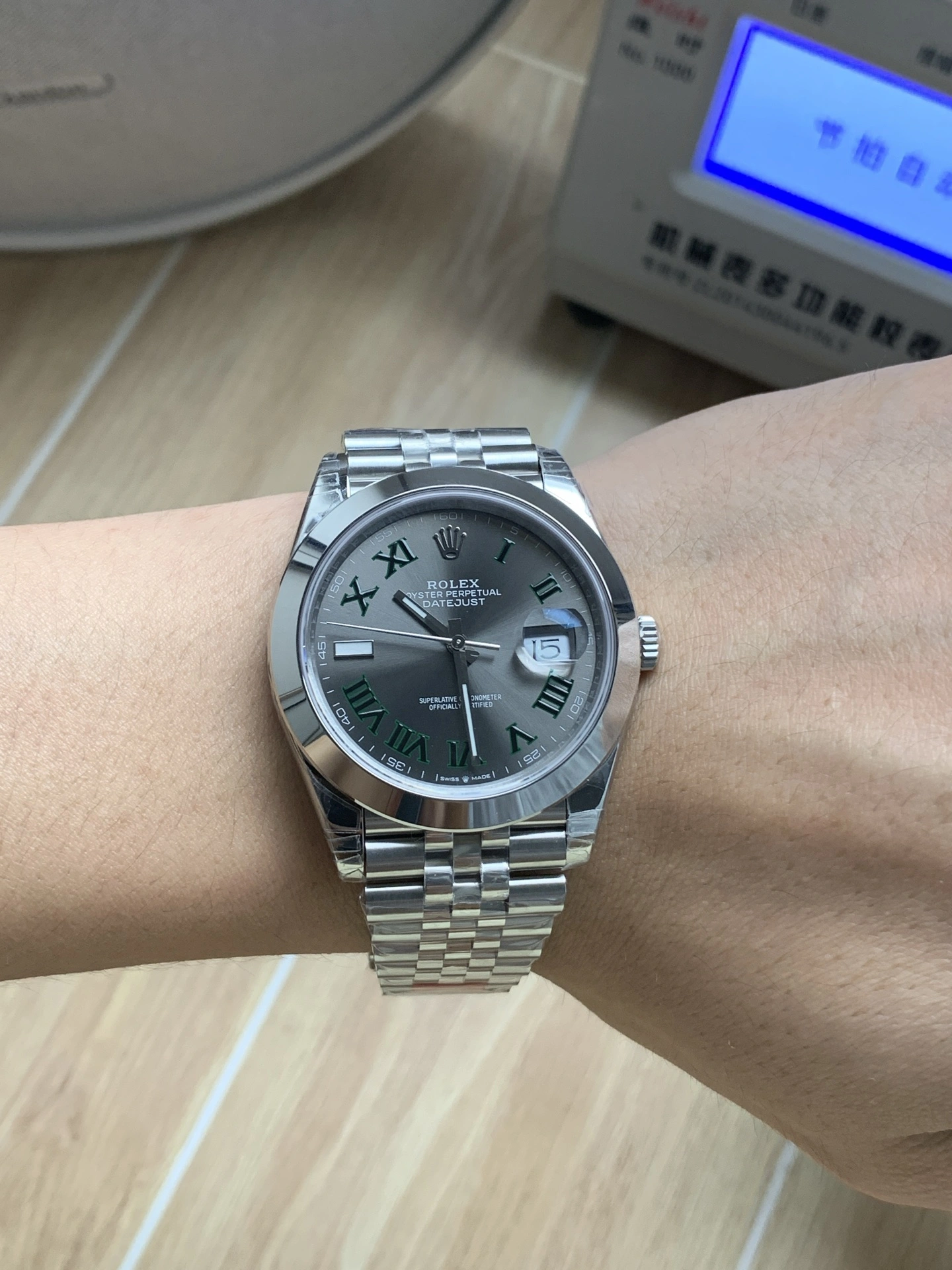 EasyMatch CBD Factory Rolex Datejust 41mm Slate Grey”Wimbledon” Dial Smooth Bezel Jubilee Bracelet (126300) 1:1 Super Clone – DD3235 Movement 72