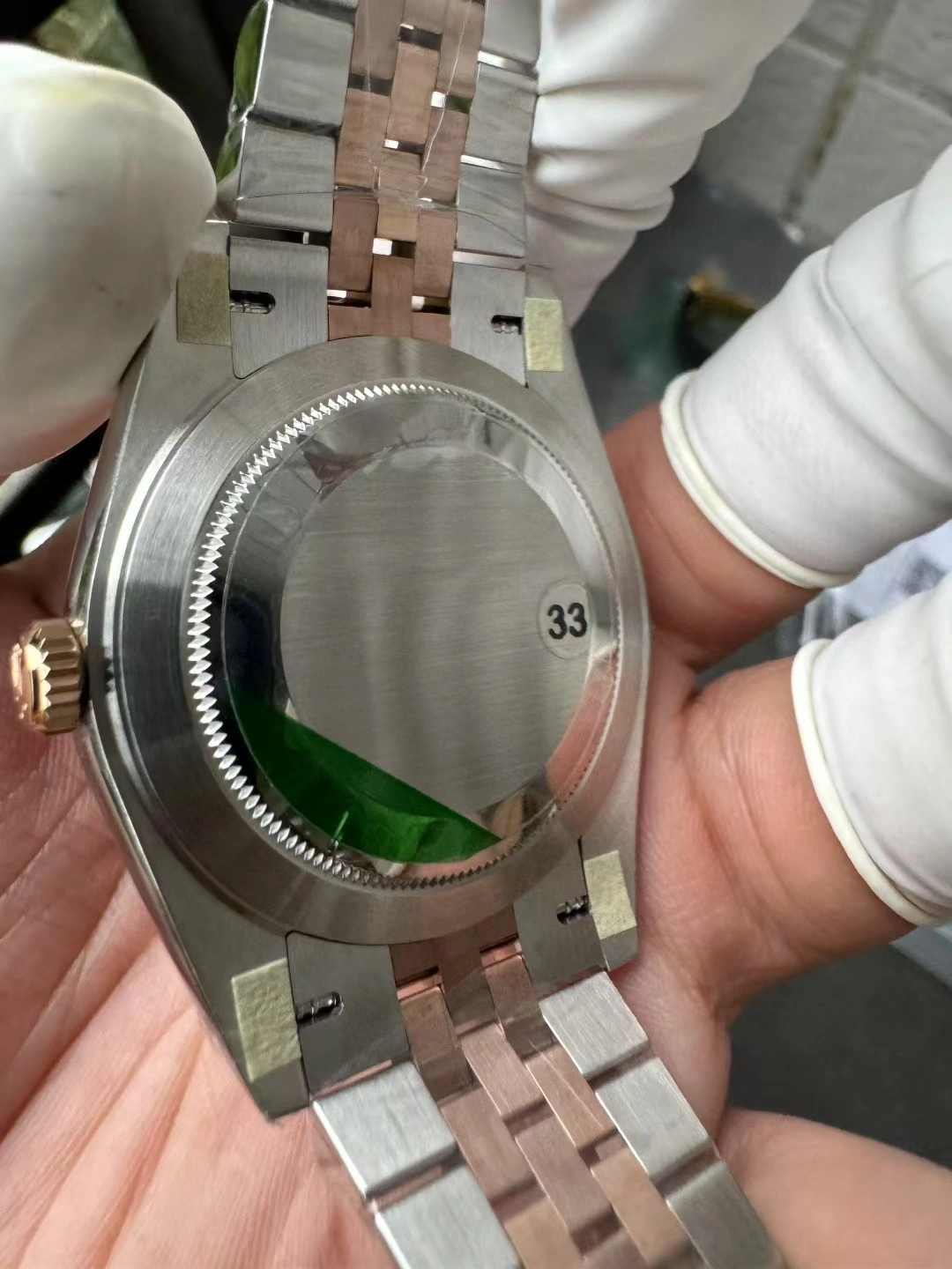 TopPick CBD Factory Rolex Datejust 41mm Two-Tone Rose Gold Slate Grey”Wimbledon” Dial Smooth Bezel Jubilee Bracelet (126301) 1:1 Super Clone – DD3235 Movement 80