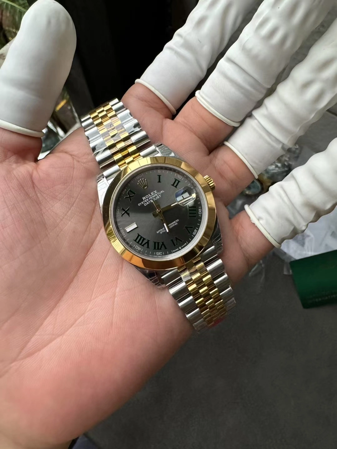CBD Factory Rolex Datejust 41mm Two-Tone Yellow Gold Slate Grey”Wimbledon” Dial Smooth Bezel Jubilee Bracelet (126303) 1:1 Super Clone – DD3235 Movement WeatherProof 115