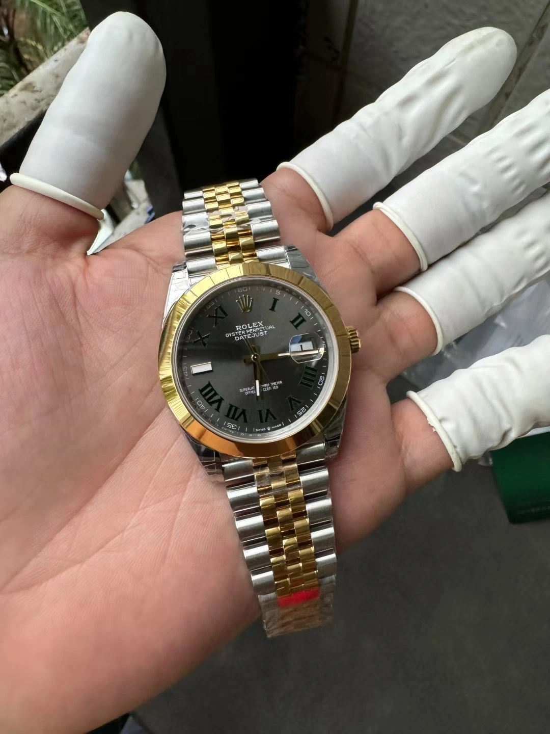 CBD Factory Rolex Datejust 41mm Two-Tone Yellow Gold Slate Grey”Wimbledon” Dial Smooth Bezel Jubilee Bracelet (126303) 1:1 Super Clone – DD3235 Movement WeatherProof 115