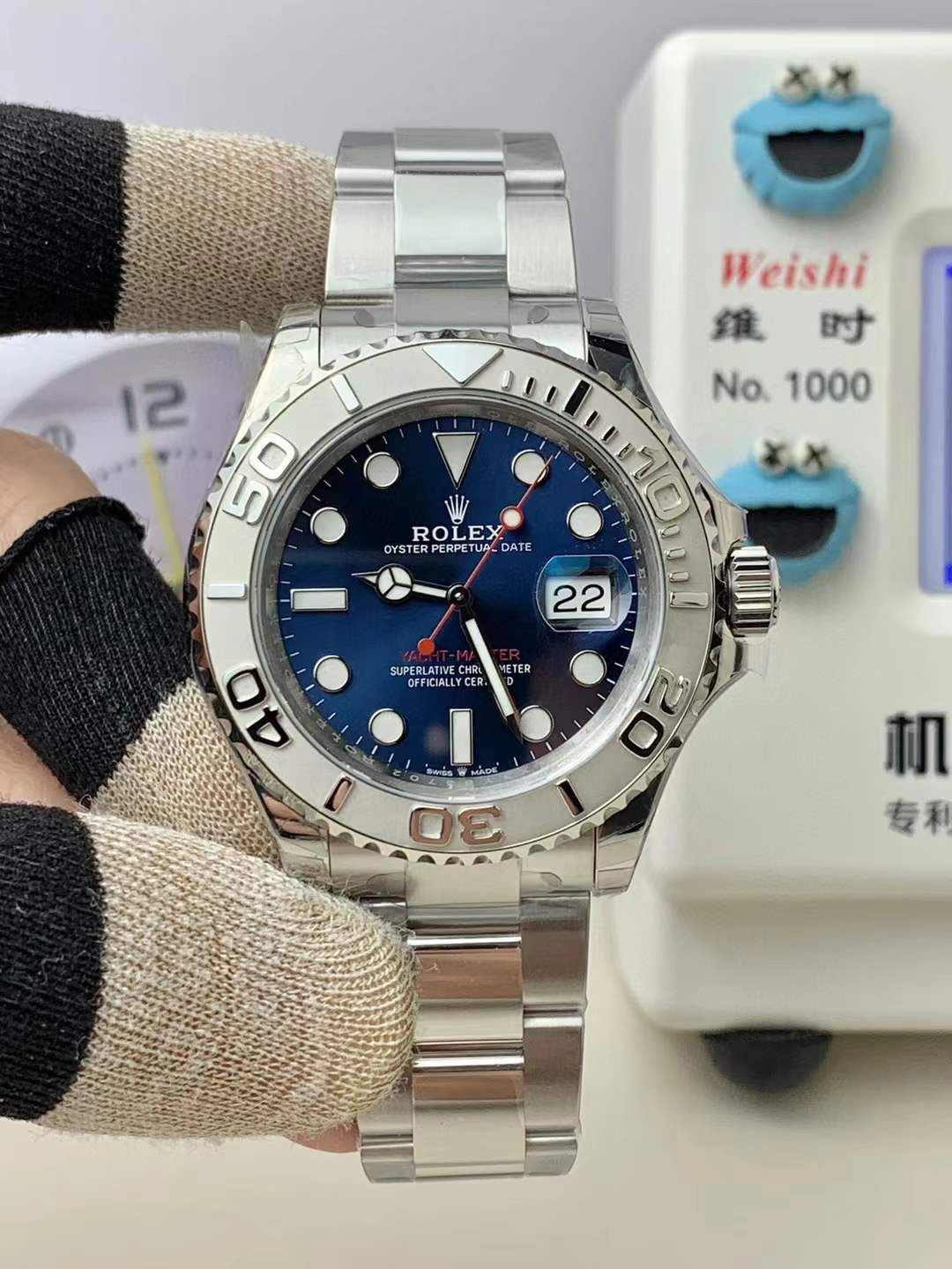CBD Factory Rolex Yacht-Master 40mm Blue Sunburst Dial Platinum Bezel Oyster Bracelet (126622) 1:1 Super Clone – DD3235 Movement WaterResistant 207