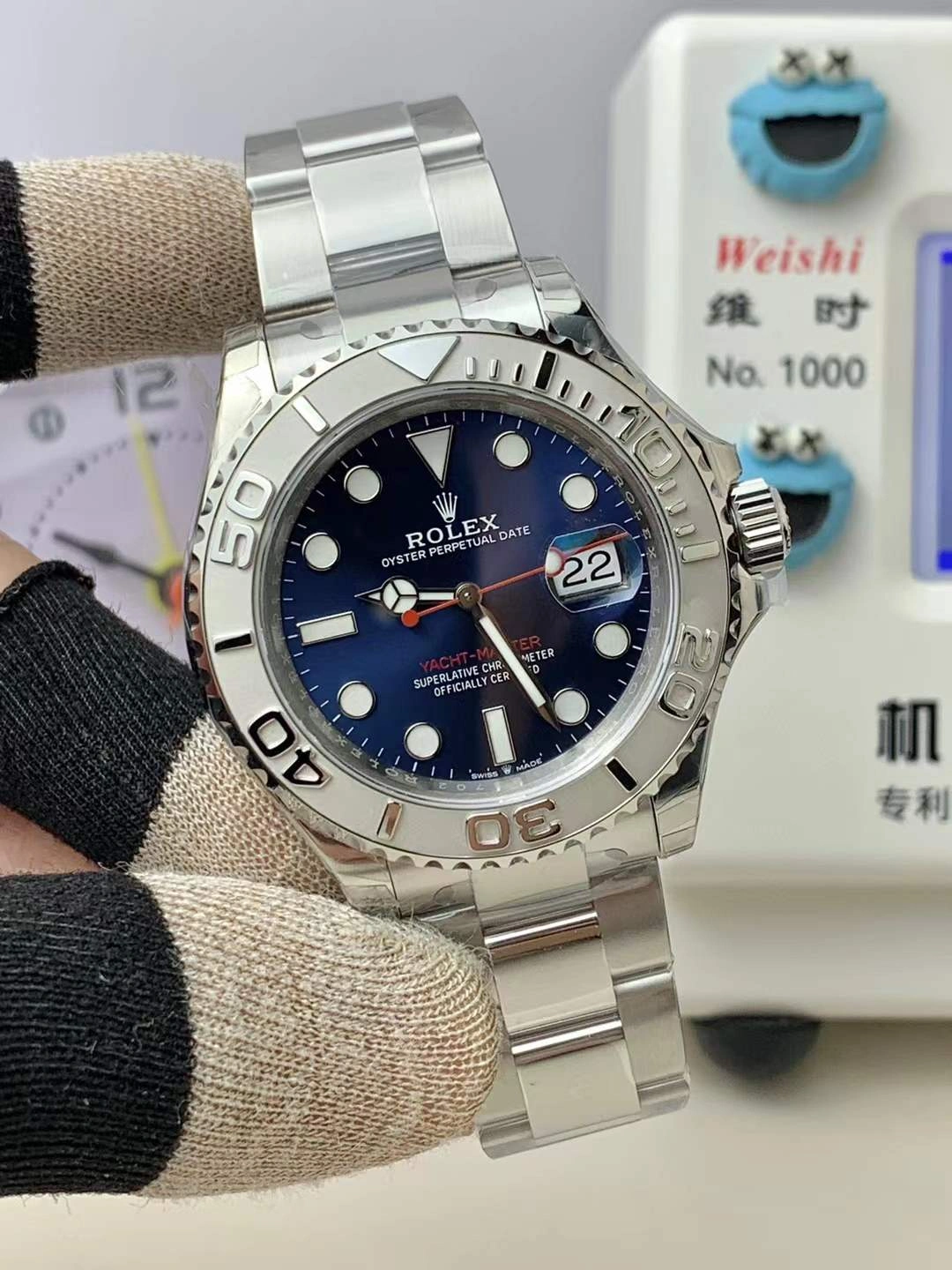 CBD Factory Rolex Yacht-Master 40mm Blue Sunburst Dial Platinum Bezel Oyster Bracelet (126622) 1:1 Super Clone – DD3235 Movement WaterResistant 207