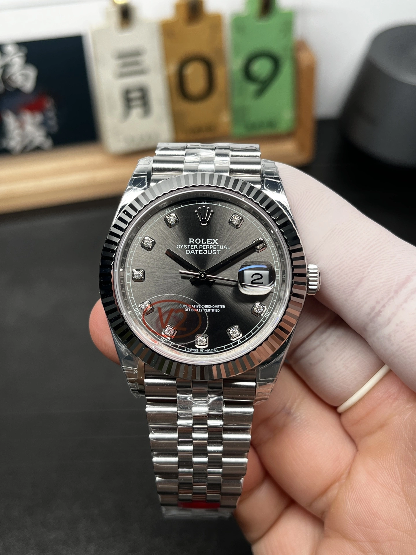 CBD Factory Rolex Datejust 36mm Sunburst Slate Diamond Dial Jubilee Bracelet (126234) 1:1 Super Clone – DD3235 Movement Timeless 111