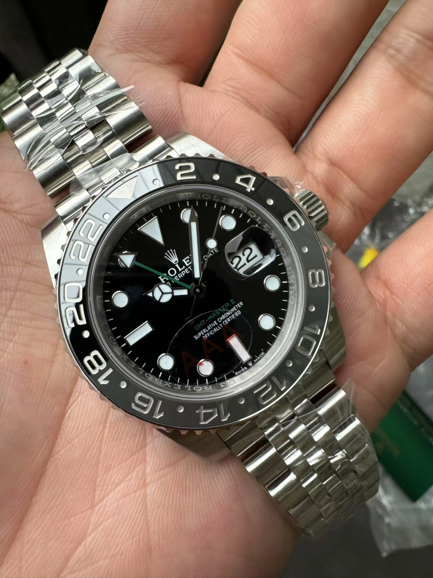 HighPerformance CBD Factory Rolex GMT-Master II “Bruce Wayne”Black Grey Ceramic Bezel Jubilee Bracelet (126710grnr) 1:1 Super Clone – DD3285 Movement 148