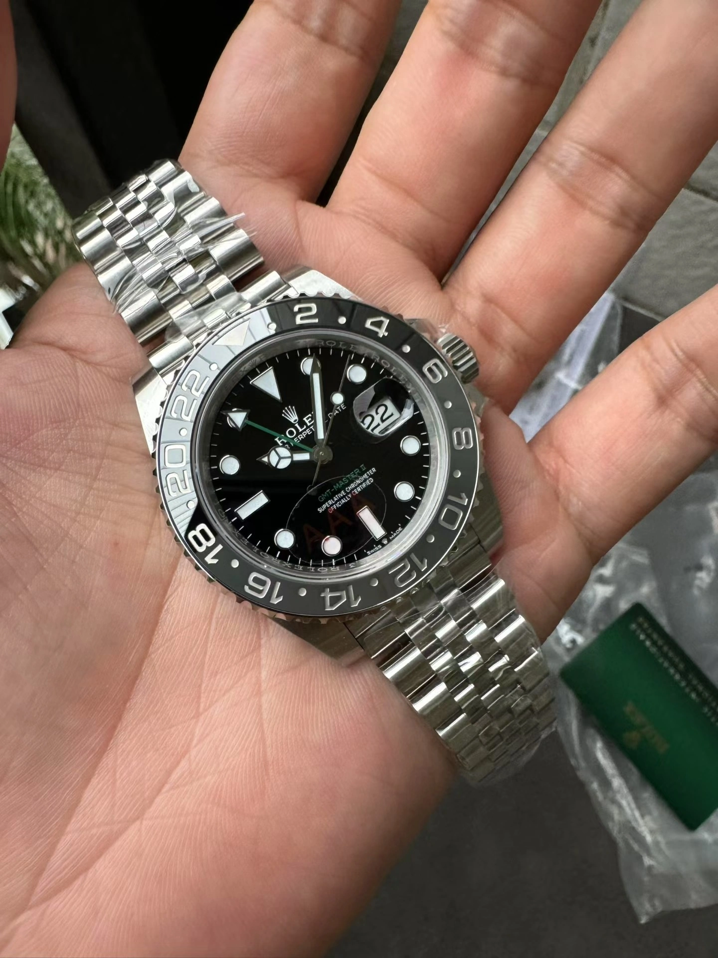 HighPerformance CBD Factory Rolex GMT-Master II “Bruce Wayne”Black Grey Ceramic Bezel Jubilee Bracelet (126710grnr) 1:1 Super Clone – DD3285 Movement 148