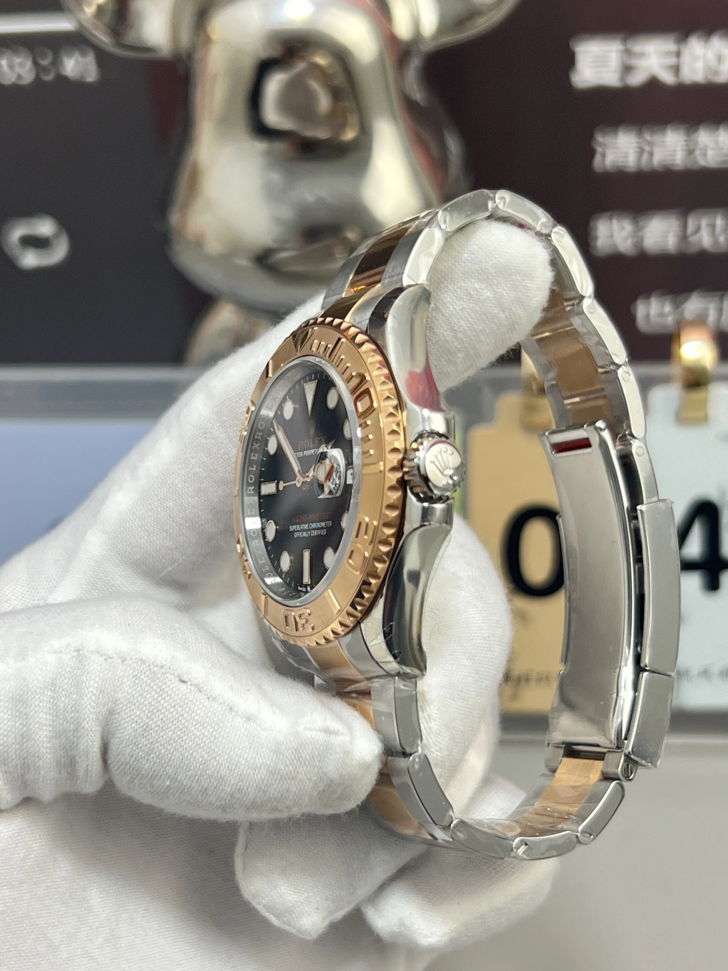 CBD Factory Rolex Yacht-Master 44mm Black Dial Rosegold Bezel Two-Tone Rose Gold Oyster Bracelet(126621) 1:1 Super Clone – DD3235 Movement ZipUp 203