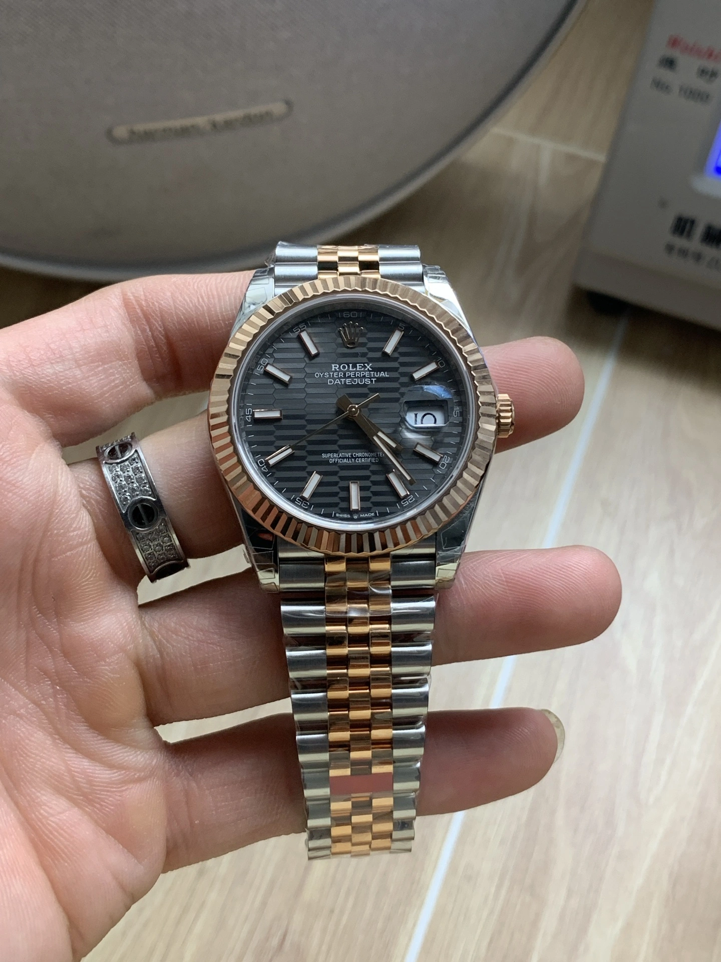 CBD Factory Rolex Datejust 41mm Two-Tone Rose Gold Slate Grey Fluted Motif Dial Jubilee Bracelet (126331) 1:1 Super Clone – DD3235 Movement Sustainable 79