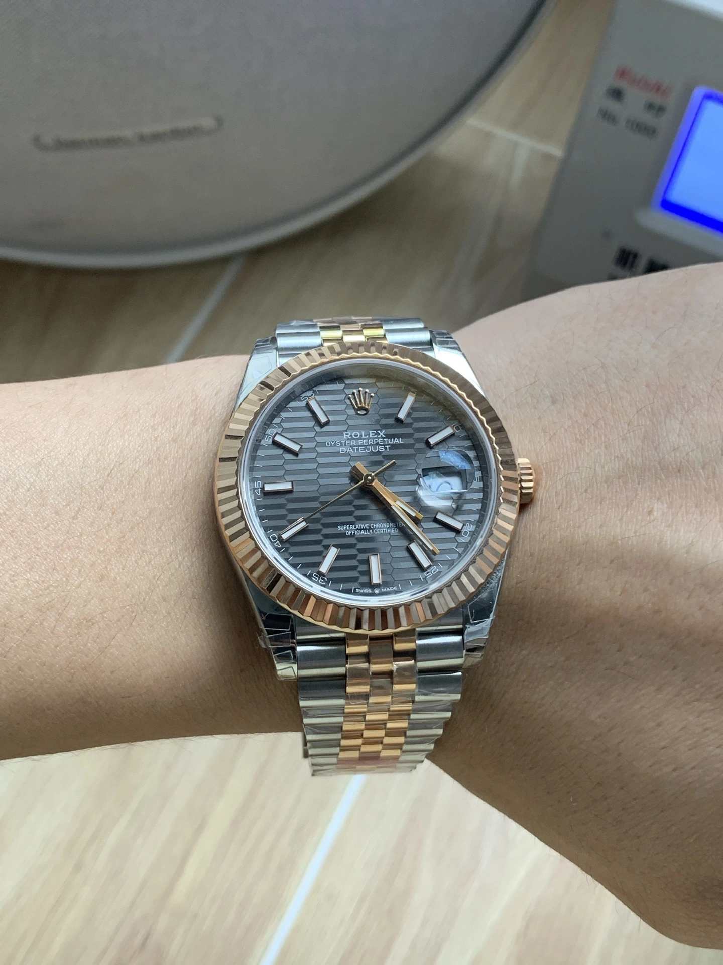 CBD Factory Rolex Datejust 41mm Two-Tone Rose Gold Slate Grey Fluted Motif Dial Jubilee Bracelet (126331) 1:1 Super Clone – DD3235 Movement Sustainable 79