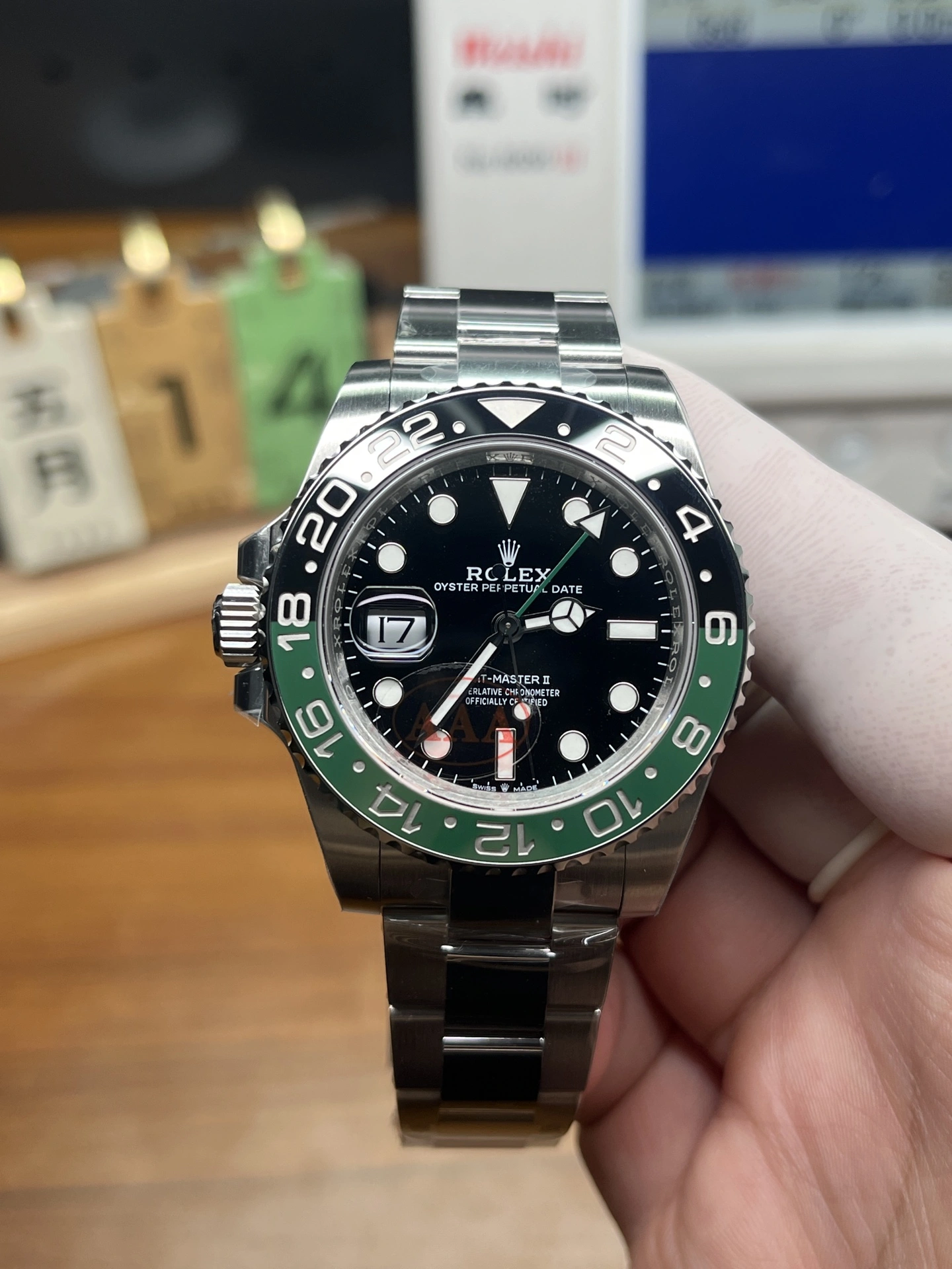 CBD Factory Rolex GMT-Master II “Sprite” Left-Handed Black Green Oyster Bracelet (126720VTNR) 1:1 Super Clone – DD3285 Movement Bright 151
