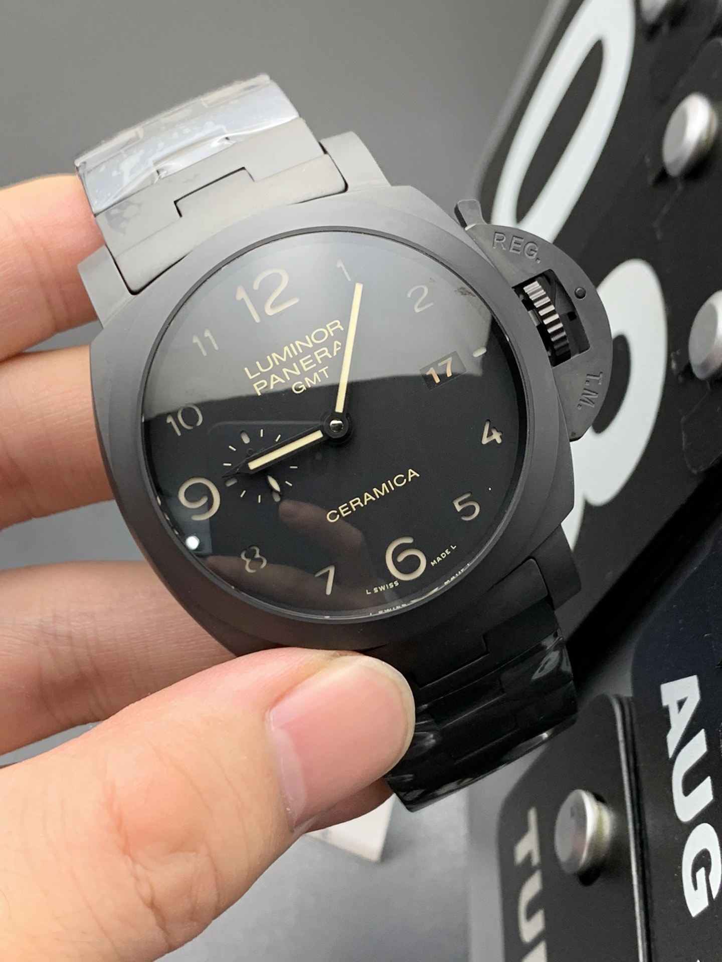 CBD Factory Panerai Luminor 1950 “Tuttonero” GMT 44mm PAM00438 1:1 Super Clone – DDP.9001 B Movement OnTrend 362