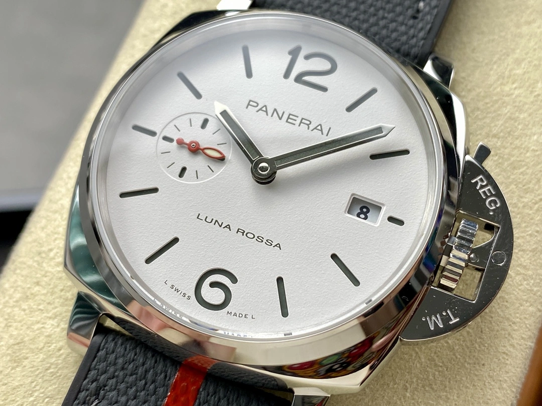 TopPick CBD Factory Panerai Luminor Due Luna Rossa 42mm White Dial PAM01381 1:1 Super Clone – DD Movement 366