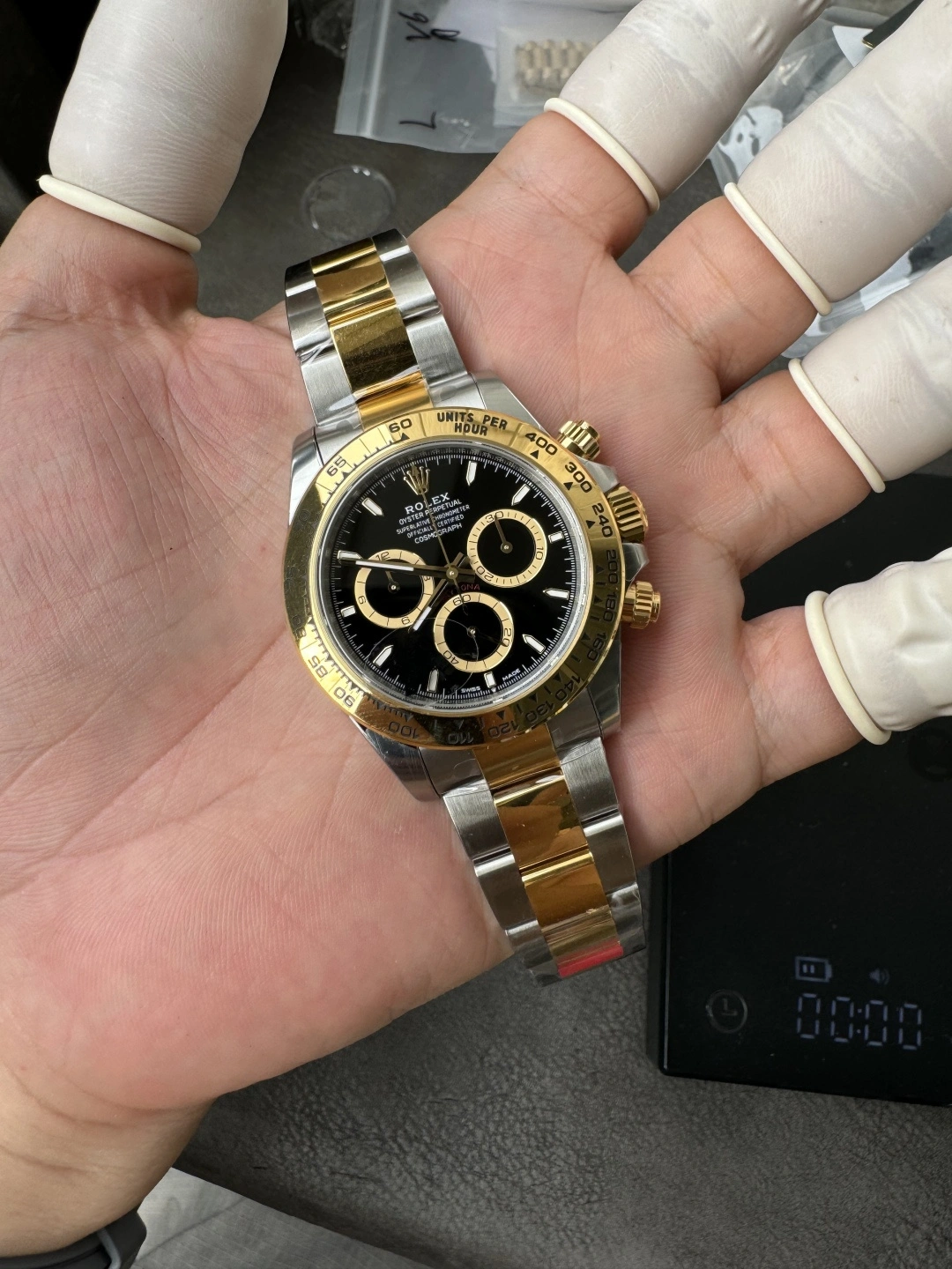 Compact CBD Factory Rolex Cosmograph Daytona Two-Tone Yellow Gold Black Dial (126503) 1:1 Super Clone – DD4131 Movement 21