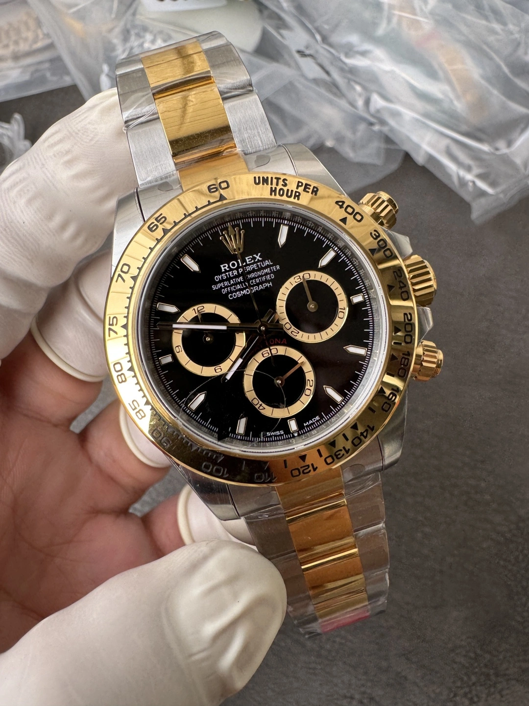 Compact CBD Factory Rolex Cosmograph Daytona Two-Tone Yellow Gold Black Dial (126503) 1:1 Super Clone – DD4131 Movement 21