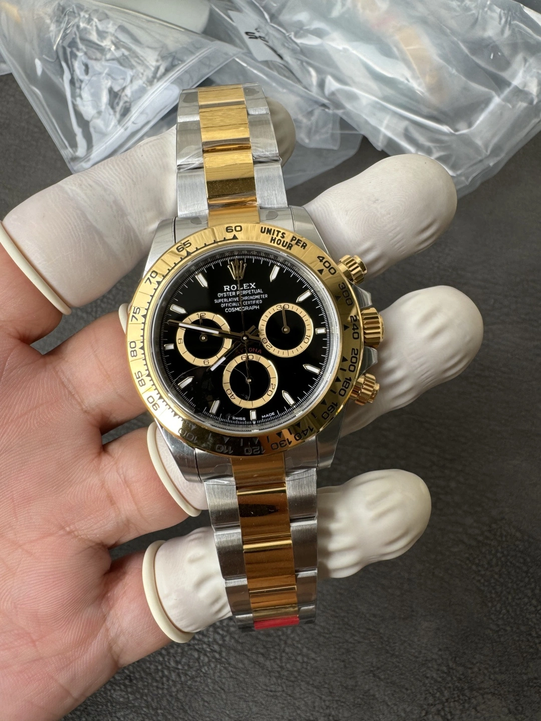 Compact CBD Factory Rolex Cosmograph Daytona Two-Tone Yellow Gold Black Dial (126503) 1:1 Super Clone – DD4131 Movement 21