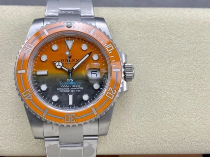 CBD Factory Rolex Submariner Date “DiW Orange Blue” Gradient Carbon Dial (Steel Edition) 1:1 Super Clone – DD3135 Movement Modern 212