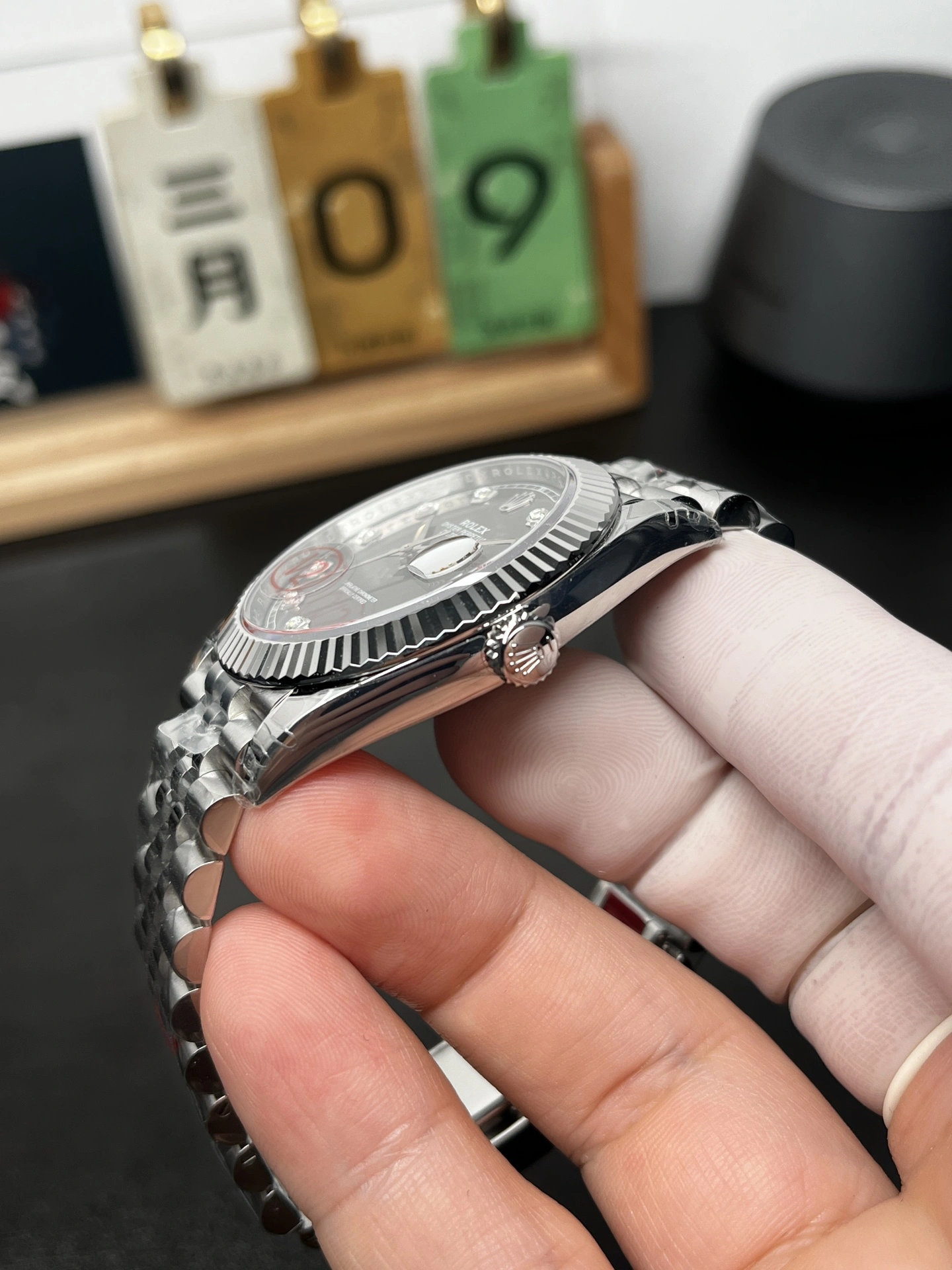 CBD Factory (V2) Rolex Datejust 41mm Sunburst Slate Grey Diamond Dial Fluted Bezel Jubilee Bracelet (126334) 1:1 Super Clone – DD3235 Movement Practical 47
