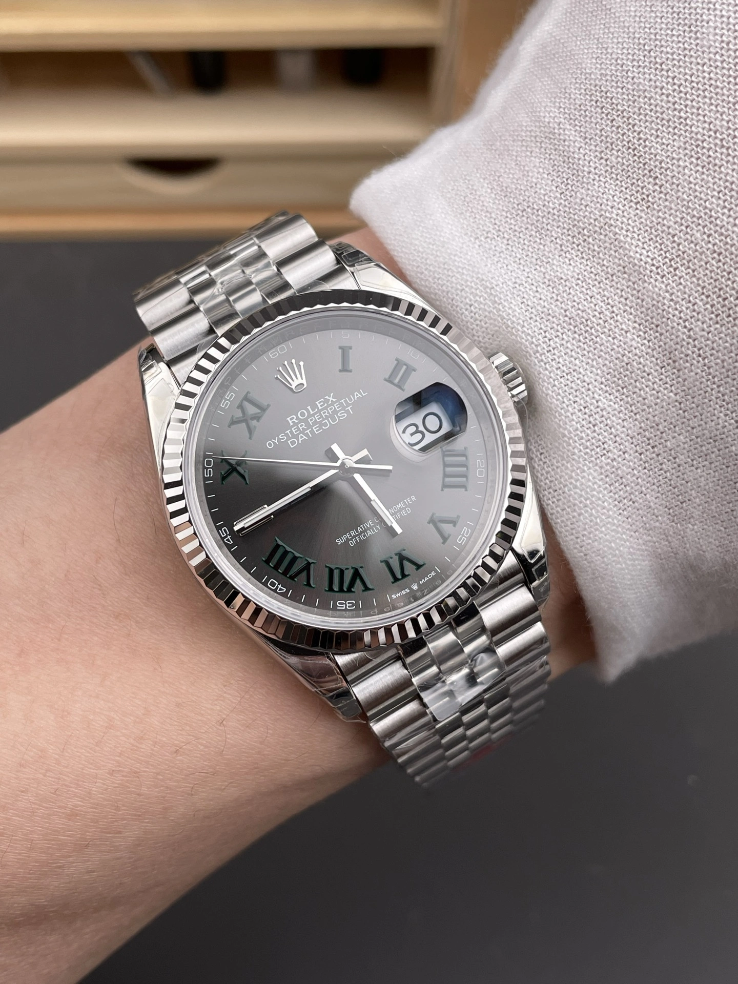 CBD Factory Rolex Datejust 36mm “Wimbledon” Dial Jubilee Bracelet (126234) 1:1 Super Clone – DD3235 Movement MoistureWicking 97