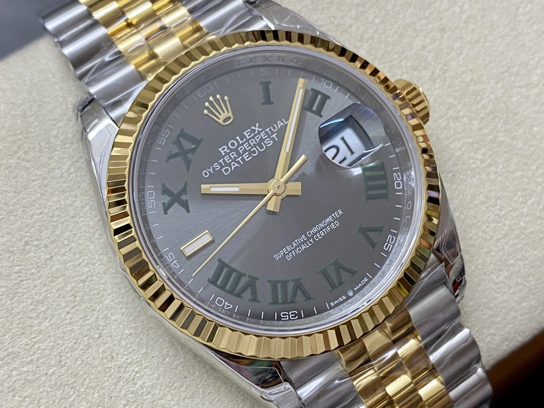 CBD Factory Rolex Datejust 41mm Two-Tone Yellow Gold “Wimbledon” Dial Jubilee Bracelet (126333) 1:1 Super Clone – DD3235 Movement Seasonal 48