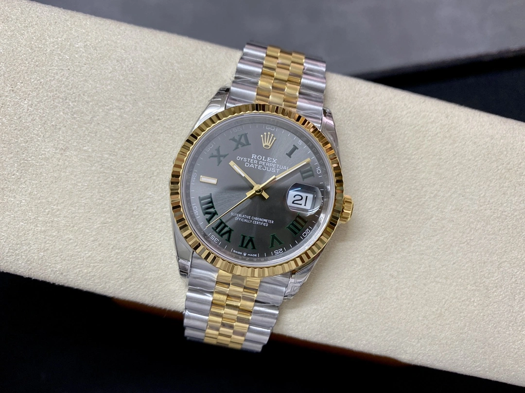 CBD Factory Rolex Datejust 41mm Two-Tone Yellow Gold “Wimbledon” Dial Jubilee Bracelet (126333) 1:1 Super Clone – DD3235 Movement Seasonal 48