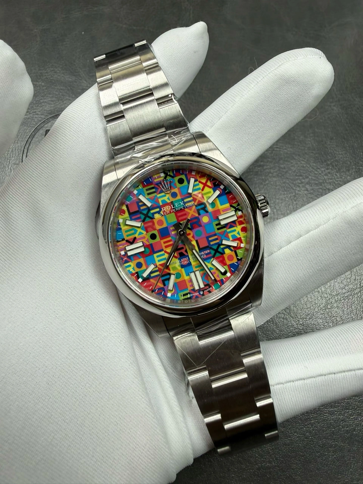 Thermal CBD Factory Rolex Oyster Perpetual 41mm Multicolor Dial Smooth Bezel Oyster Bracelet(134300) 1:1 Super Clone – DD3230 Movement 162