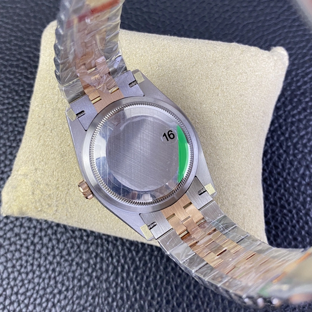 CBD Factory Rolex Datejust 36mm Two-Tone Rose Gold Silver Fluted Motif Diamond Dial Jubilee Bracelet (126231) 1:1 Super Clone – DD3235 Movement Original 112