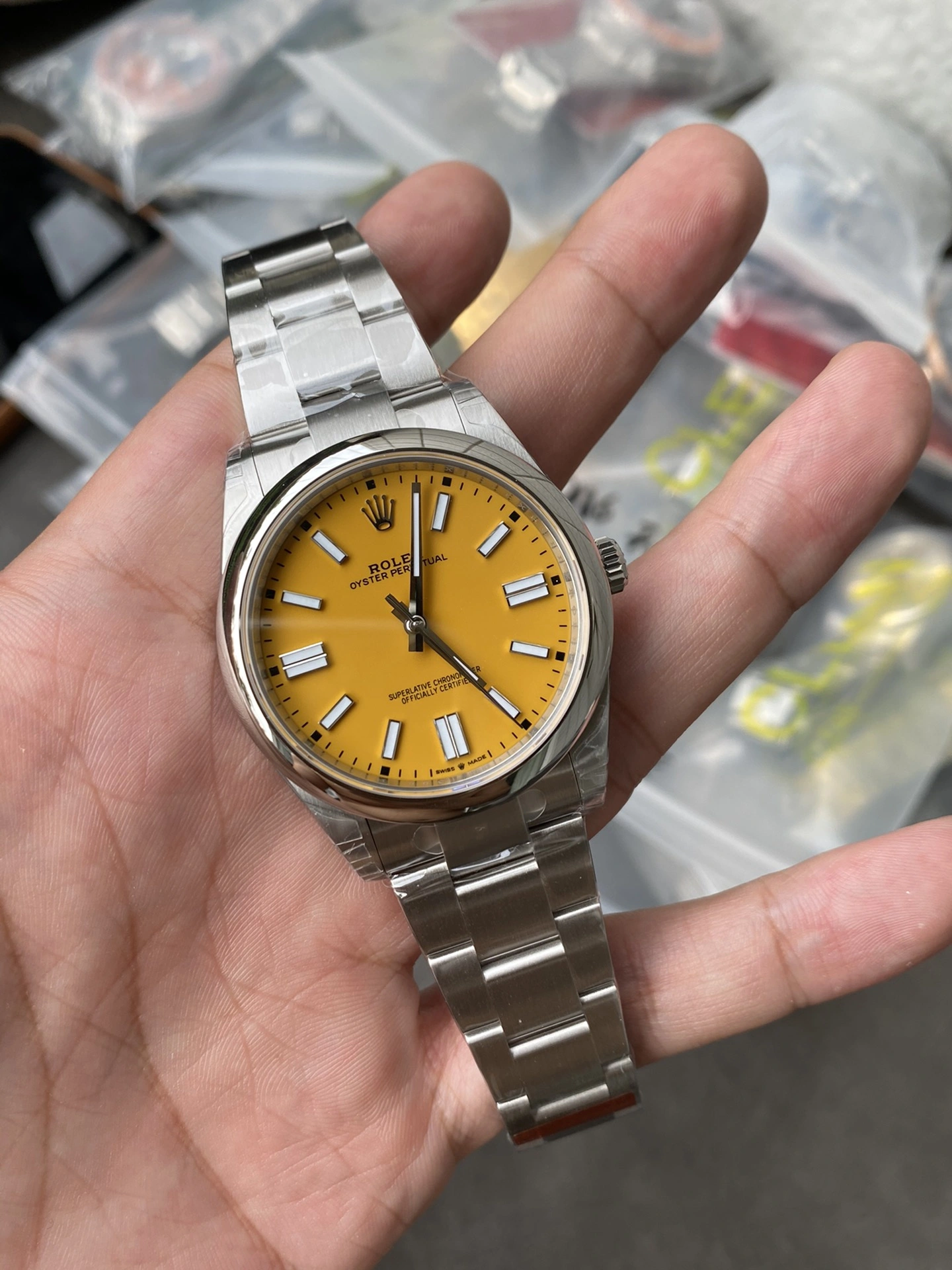CBD Factory Rolex Oyster Perpetual 41mm Yellow Dial Smooth Bezel Oyster Bracelet(124300) 1:1 Super Clone – DD3230 Movement SportInspired 164