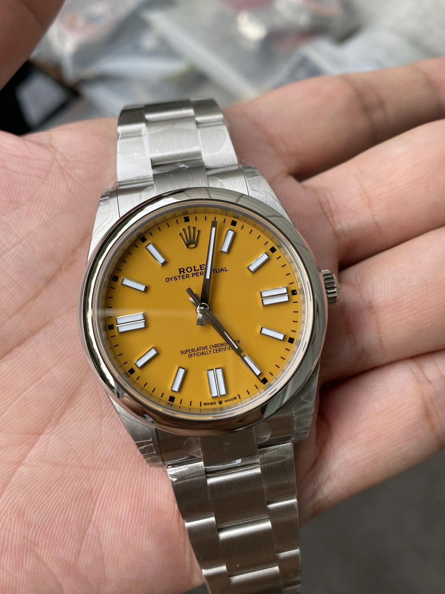 CBD Factory Rolex Oyster Perpetual 41mm Yellow Dial Smooth Bezel Oyster Bracelet(124300) 1:1 Super Clone – DD3230 Movement SportInspired 164