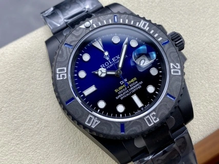 CBD Factory Rolex Submariner Date “DiW Blue Gradient” PVD & Carbon Bezel 1:1 Super Clone – DD3135 Movement DailyWear 195