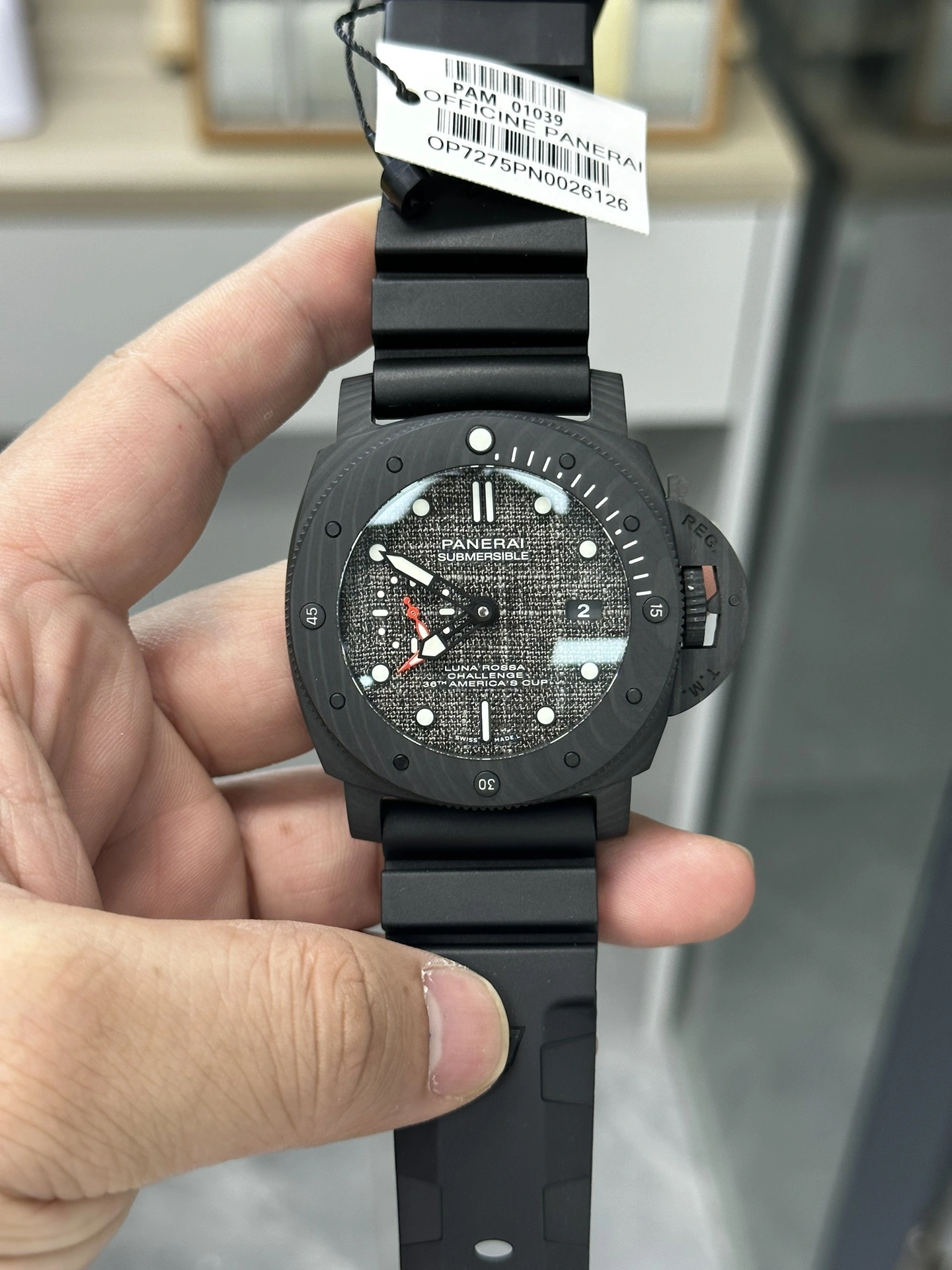 CBD Factory Panerai Submersible Luna Rossa Carbotech 47mm PAM01039 1:1 Super Clone – DDP.9010 GMT Movement TechFriendly 421
