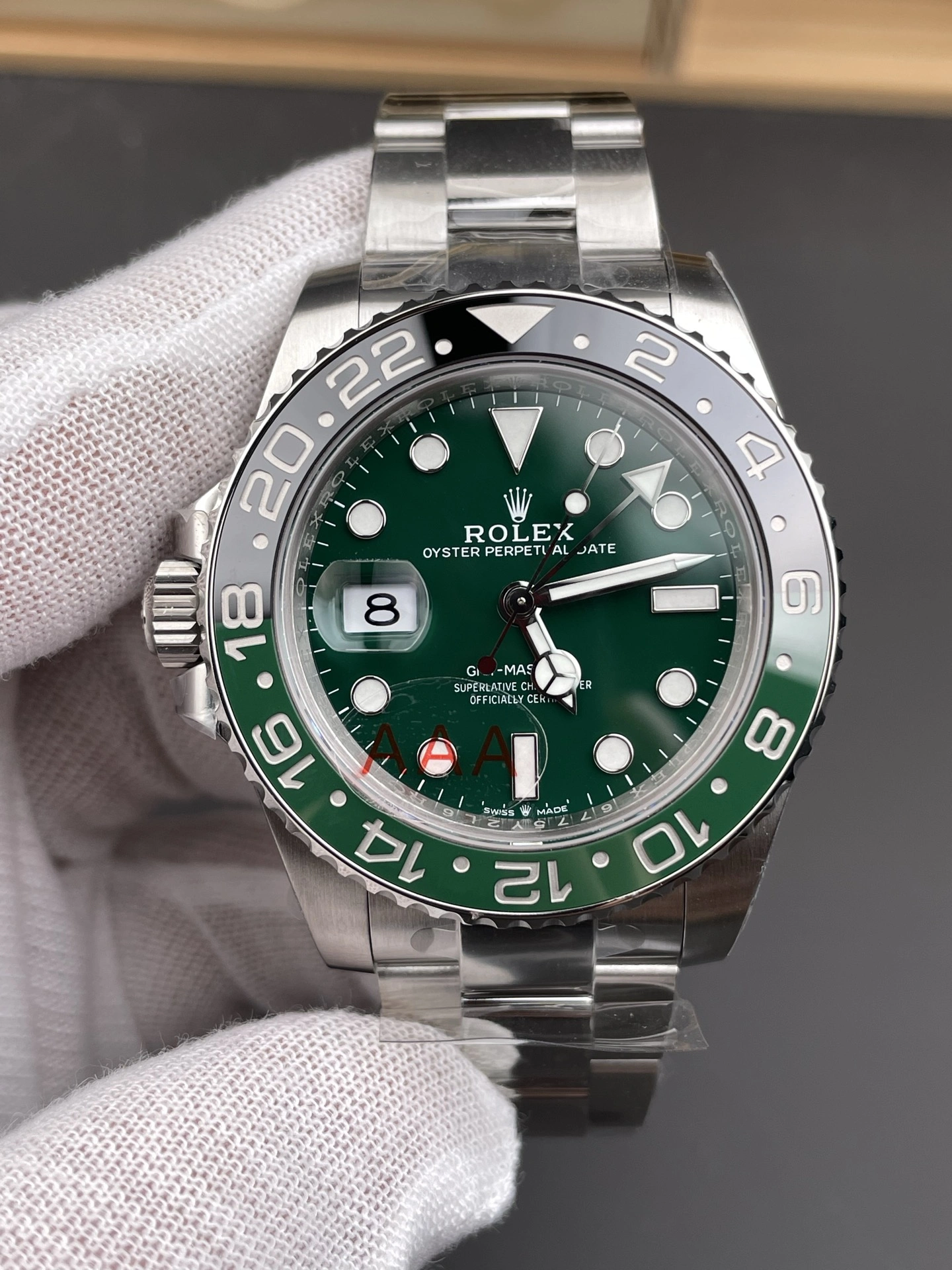 TechFriendly CBD Factory Rolex GMT-Master II Left-Handed Green Dial Black Green Ceramic Bezel “Sprite”Oyster Bracelet (126729VTNR) 1:1 Super Clone – DD3285 Movement 154