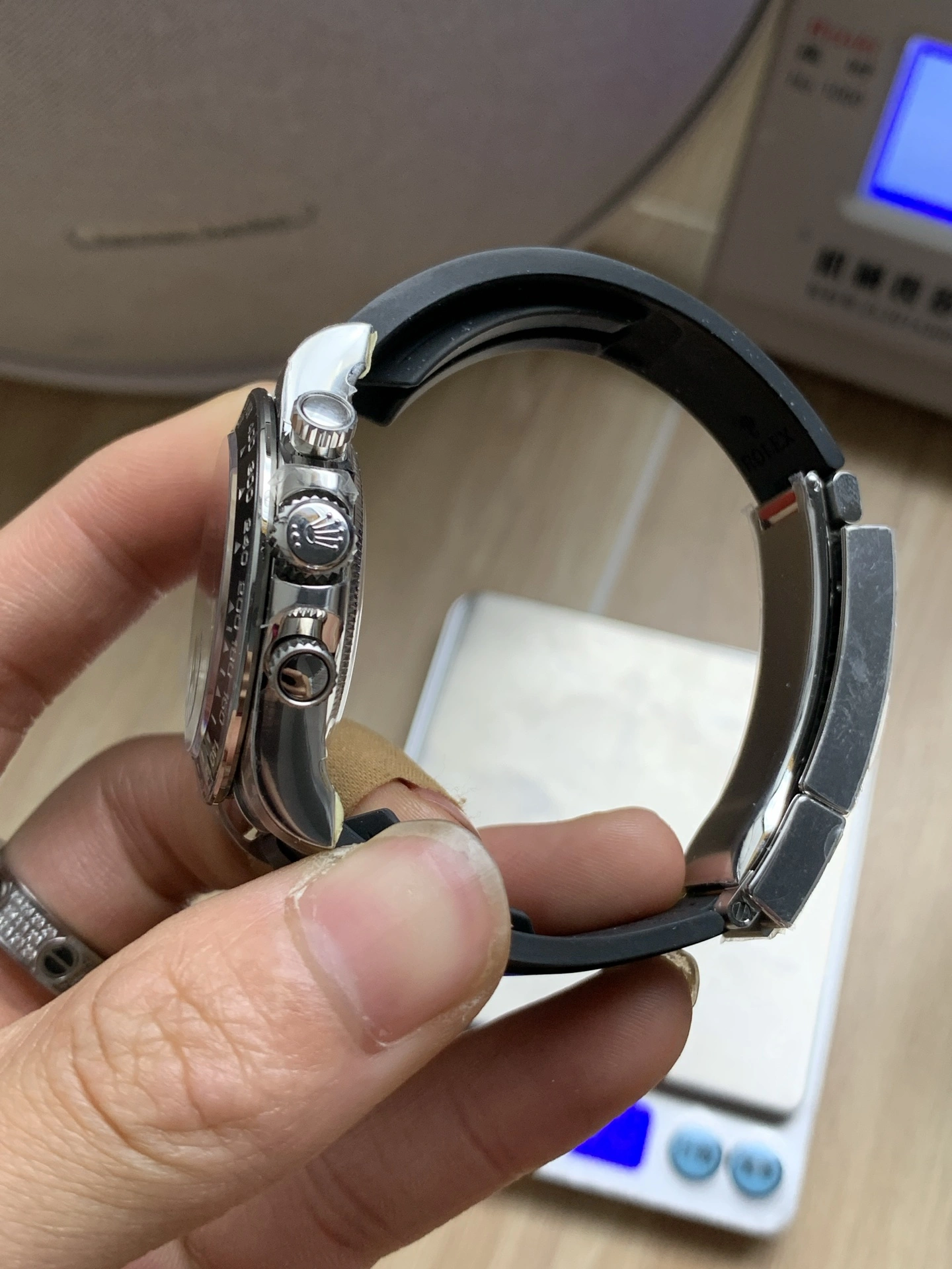CBD Factory Rolex Cosmograph Daytona Black Dial Ceramic Bezel Rubber Strap (126519LN)1:1 Super Clone – DD4131 Movement Sustainable 17