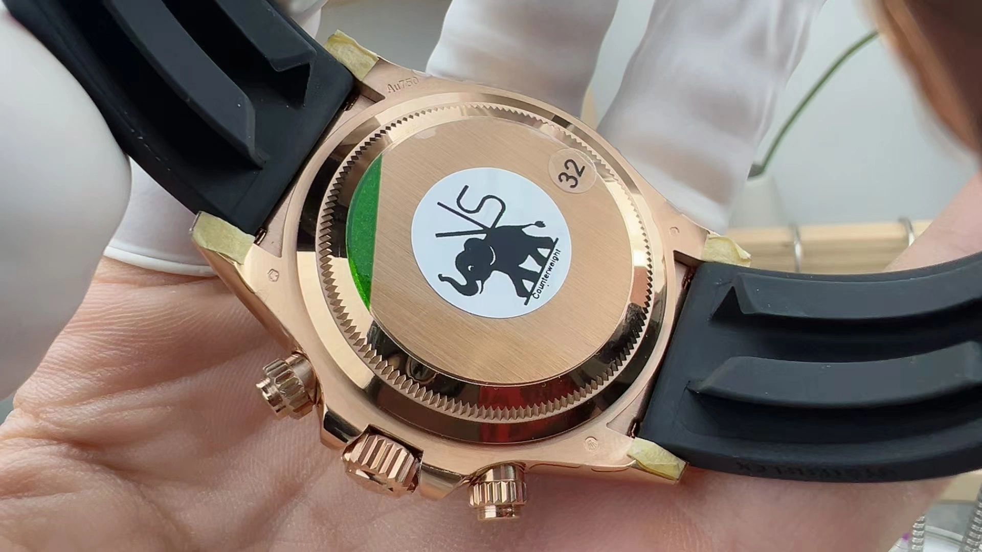 CBD Factory Rolex Cosmograph Daytona Black Dial Everose Gold Rubber Strap (126515LN) 1:1 Super Clone – DD4131 Movement Efficient 15