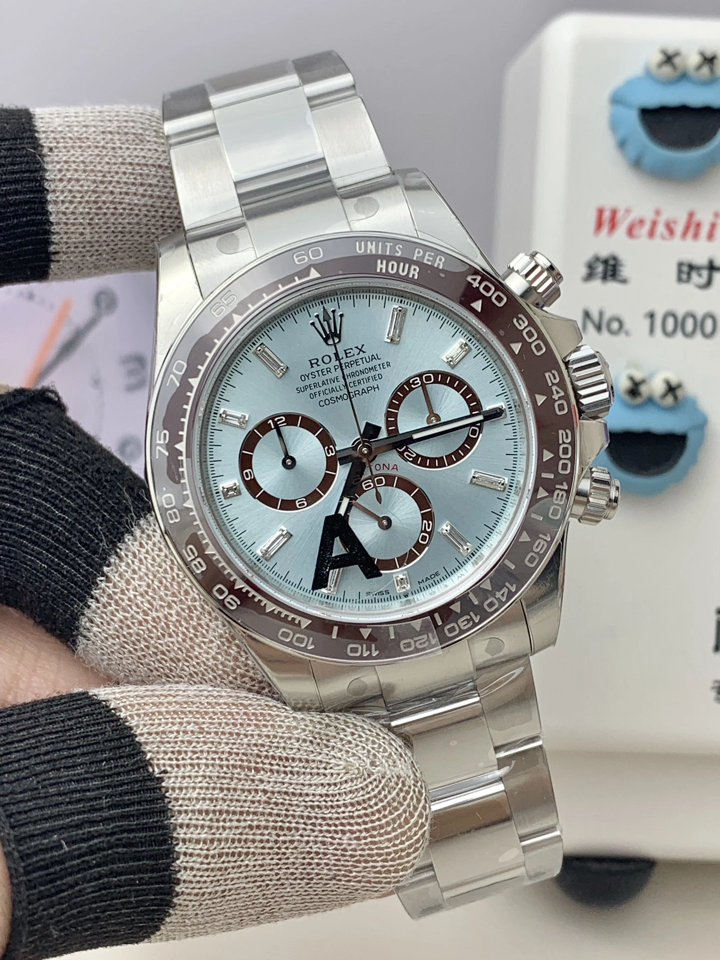CBD Factory Rolex Cosmograph Daytona “Platona” Ice Blue Baguette Diamond Dial (126506) 1:1 Super Clone – DD4131 Movement Effortless 18