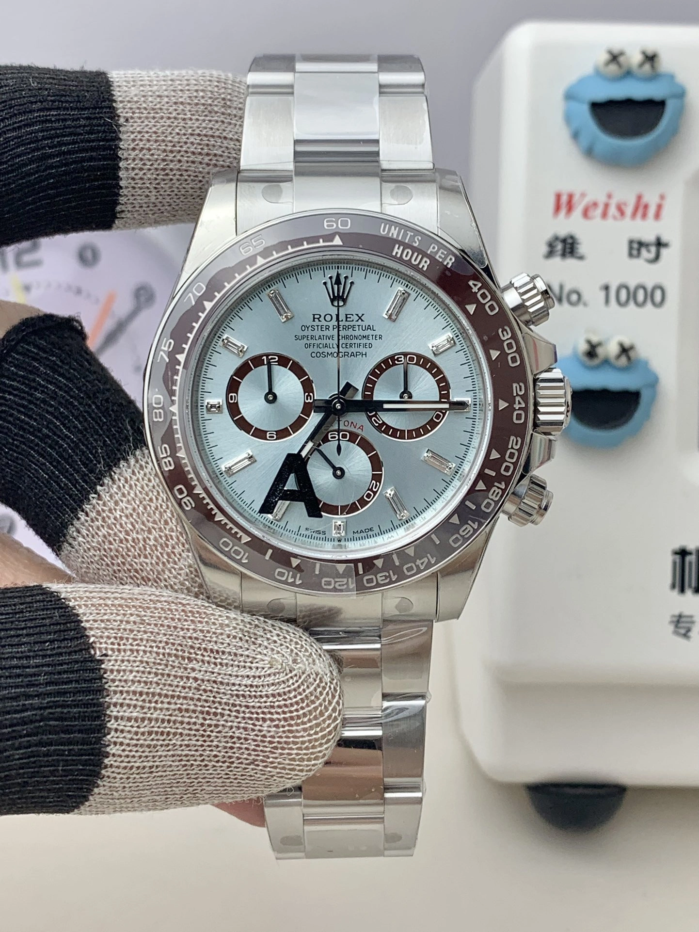 CBD Factory Rolex Cosmograph Daytona “Platona” Ice Blue Baguette Diamond Dial (126506) 1:1 Super Clone – DD4131 Movement Effortless 18