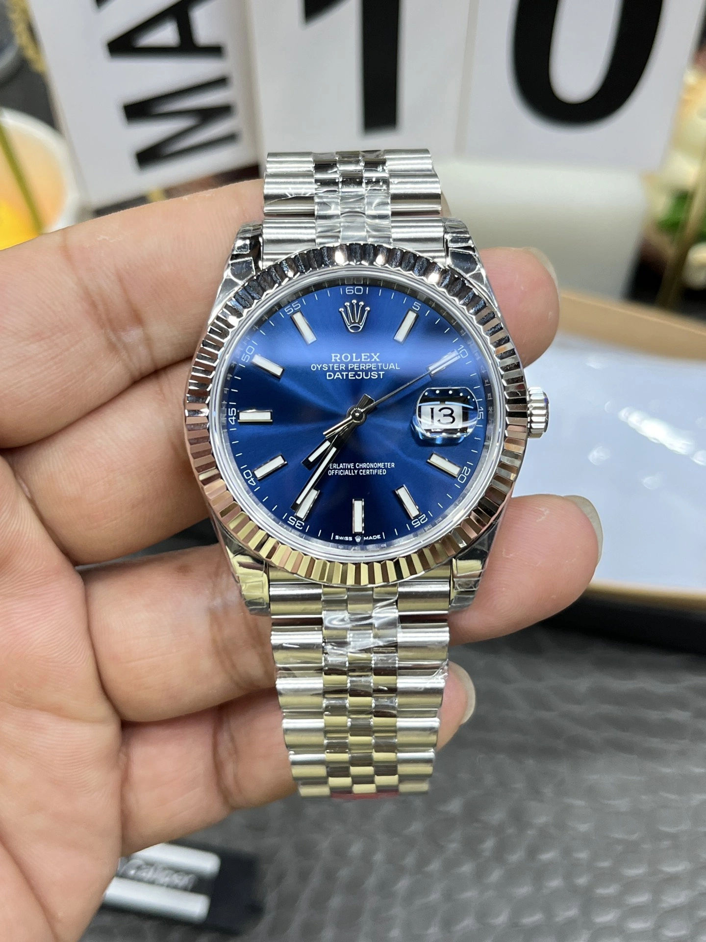 CBD Factory Rolex Datejust 41mm Blue Sunburst Dial Fluted Bezel Jubilee Bracelet (126334) 1:1 Super Clone – DD3235 Movement Chic 52